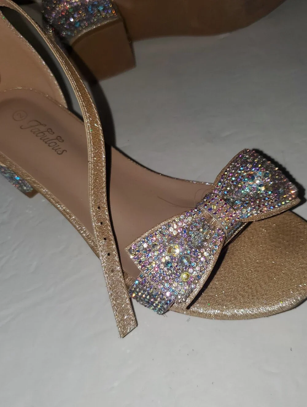 Excellent Condition Girl's Rhinestone Shoes - Picture 9 of 9